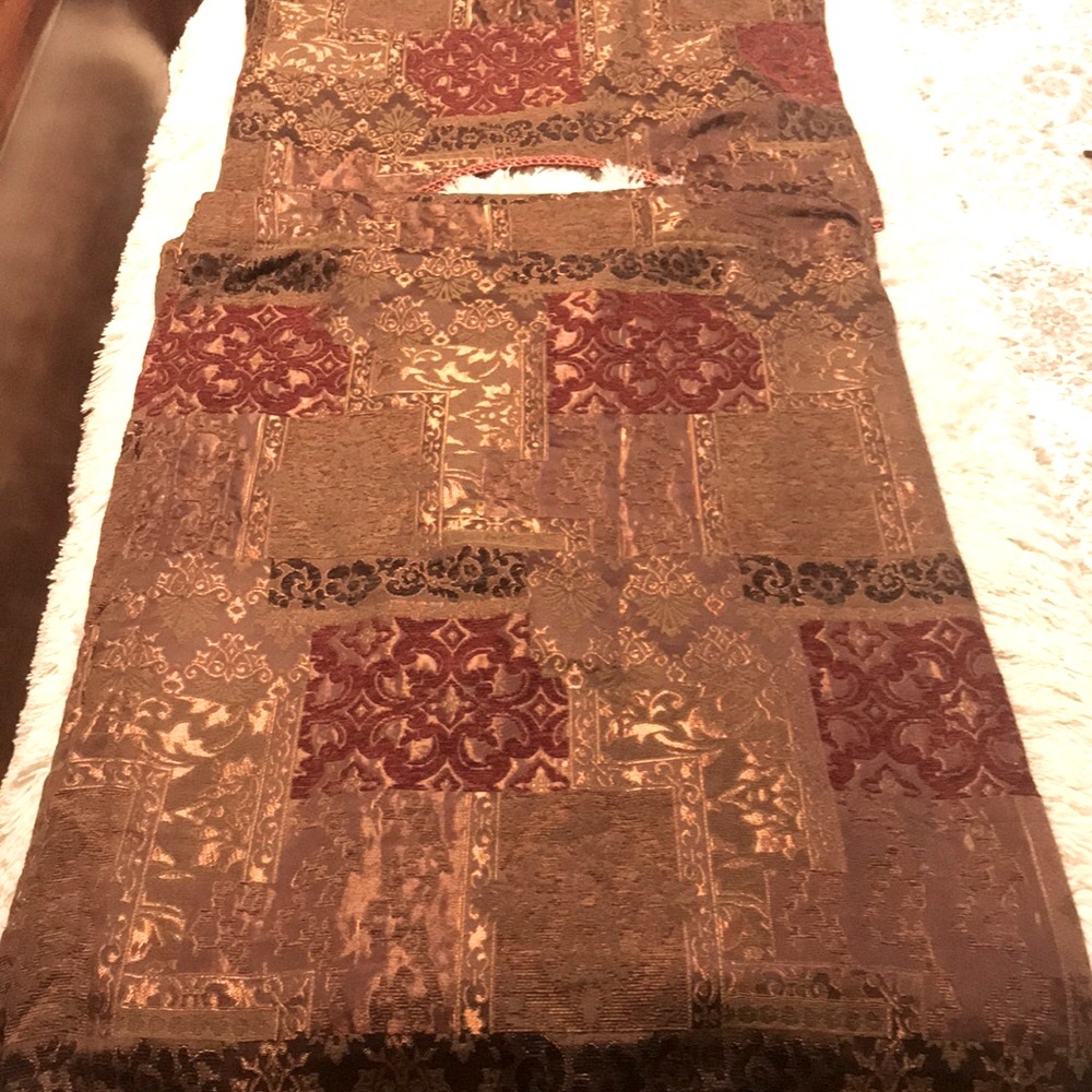 Valance and curtains